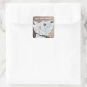 Westioking-Profil B Quadratischer Aufkleber (Tasche)