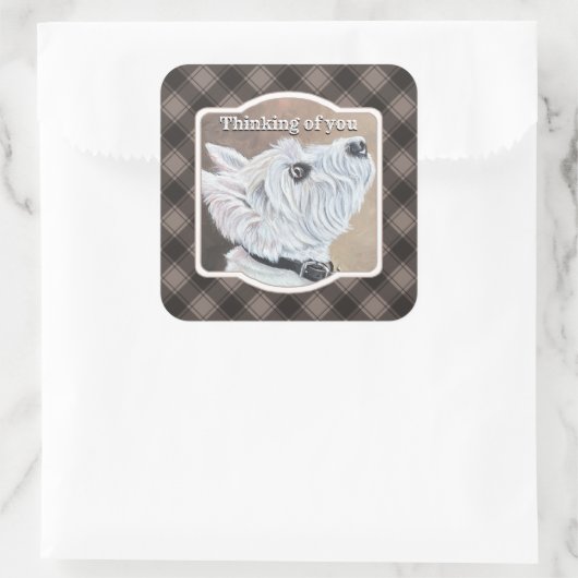 Westioking-Profil B Quadratischer Aufkleber (Tasche)