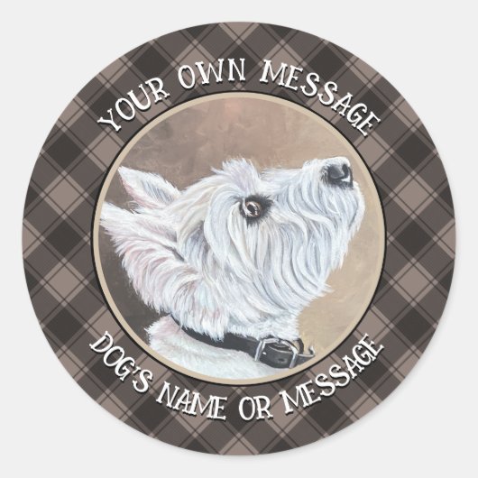 Westioking-Profil B Runder Aufkleber (Vorderseite)