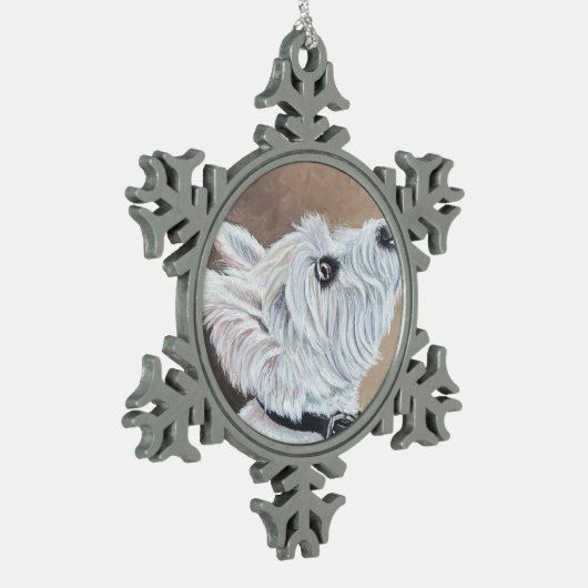 Westioking-Profil B Schneeflocken Zinn-Ornament (Links)