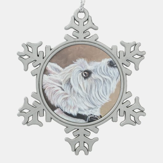 Westioking-Profil B Schneeflocken Zinn-Ornament (Vorderseite)