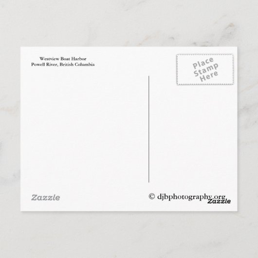 Westivew-Hafen Postkarte (Rückseite)