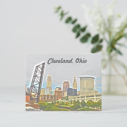 Westjordanland-Ansicht-Postkarte Clevelands Ohio Postkarte (Stehend Vorderseite)