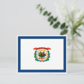 Westjordanland-Flagge, Flagge Westjordanlands Postkarte (Stehend Vorderseite)