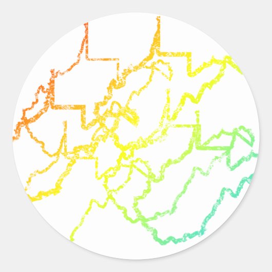 Westjordanland Runder Aufkleber (Vorderseite)