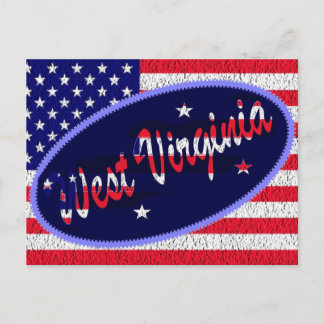 Westjordanland - US-Flagge Postkarte