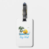 Westküste-Key-Segeln Sunset Gepäckanhänger (Rückseite vertikal)