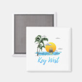 Westküste-Key-Segeln Sunset Magnet (Vorderseite/Rückseite)