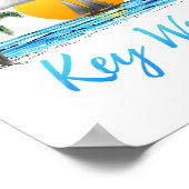 Westküste-Key-Segeln Sunset Poster (Ecke)