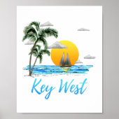 Westküste-Key-Segeln Sunset Poster (Vorne)