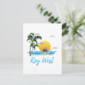 Westküste-Key-Segeln Sunset Postkarte (Stehend Vorderseite)