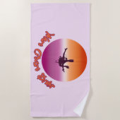 Westküste Lesbischer Taucher Strandtuch (Vorderseite)