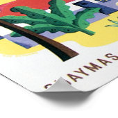 Westküste Mexikos Guaymas, Mazatlan, Guadalajar Poster (Ecke)