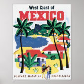Westküste Mexikos Guaymas, Mazatlan, Guadalajar Poster (Vorne)