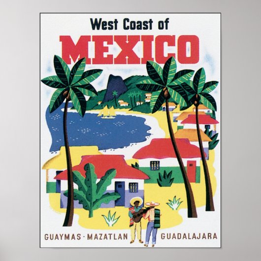Westküste Mexikos Guaymas, Mazatlan, Guadalajar Poster (Vorne)