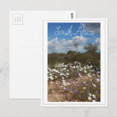 Westküste Südafrika Wilde Blume Postkarte (Vorne/Hinten)