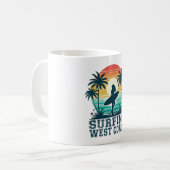 Westküste Surfen Kaffeetasse (Vorderseite Links)