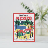 Westküste von Mexiko Vintag Postkarte (Stehend Vorderseite)