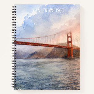 Westküsten-Ästhetik Golden Gate Bridge SF-Geschenk Notizblock