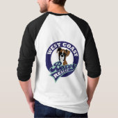 Westküsten-Boxer-Rettungs-Baseball-Shirt T-Shirt (Rückseite)