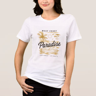 Westküsten-Paradies-Ästhetik-Sommer-Weißes-T-Shirt Tri-Blend Shirt