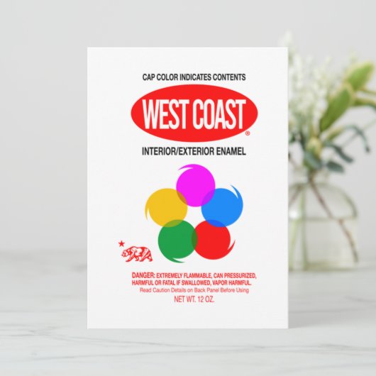 WESTKÜSTENGRAFFITI EINLADUNG (Stehend Vorderseite)