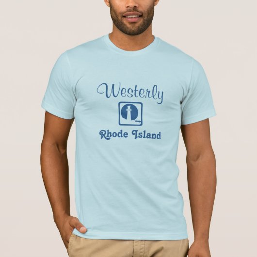 Westlich, Rhode Island hellblaues Shirt (Vorderseite)