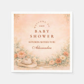 Westliche Baby-Party mit Blumen Serviette (Vorderseite)