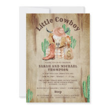 Westliche Babyparty-Einladung Kleiner Cowboy-Junge