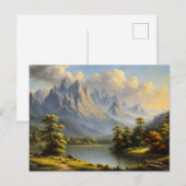 Westliche Berge und Fluss Postkarte (Vorne/Hinten)