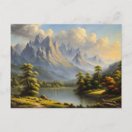 Westliche Berge und Fluss Postkarte