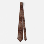 Westliche braune Kunstleder-Tie mit Werkzeugmuster Krawatte (Vorderseite)