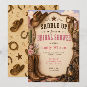 Westliche Brautparty Einladung
