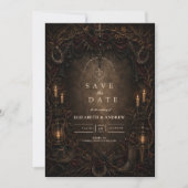 Westliche Country-Goth-Hochzeit Save The Date (Vorderseite)