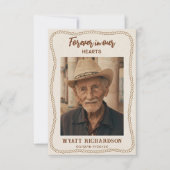 Westliche Cowboy-Feier-des-Lebens-Gebetskarte (Vorderseite)