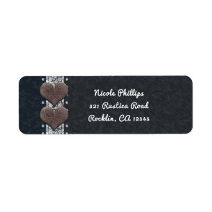Westliche Glamour Schwarz Leder & Diamanten Einlad