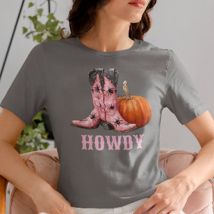 Westliche Halloween-Cowboystiefel Howdy Tri-Blend Shirt