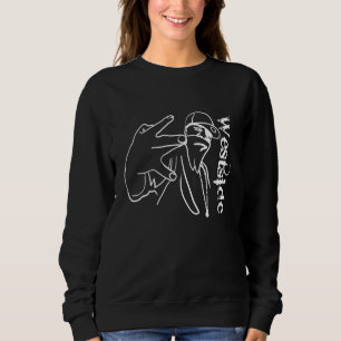 Westliche Hand Schild Westküste Handzeichen Premiu Sweatshirt