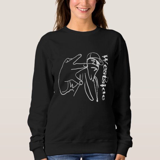 Westliche Hand Schild Westküste Handzeichen Premiu Sweatshirt (Vorderseite)