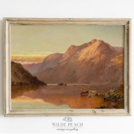 Westliche Hochlandlandschaft Vintage-Ranch-Gemälde Poster
