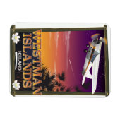 Westliche Inseln Island Reiseplakat Magnet (Horizontal)