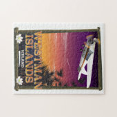 Westliche Inseln Island Reiseplakat Puzzle (Horizontal)