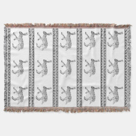 Westliche Jackkaninchen und geometrische Berge Decke