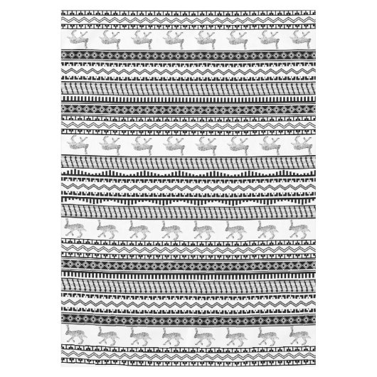 Westliche Jackkaninchen und geometrische Muster Tischdecke (Vorderseite)