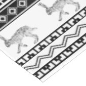 Westliche Jackkaninchen und geometrische Muster Tischdecke (Schrägansicht)