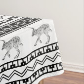 Westliche Jackkaninchen und geometrische Muster Tischdecke (Beispiel)