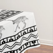 Westliche Jackkaninchen und geometrische Muster Tischdecke (Beispiel)