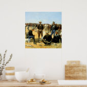 Westliche Kunst „Frühstück eines Kavalleristen“ Poster (Küche)