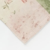 Westliche Minz-Rosa Blumen-Quiltmuster Fleecedecke (Ecke)