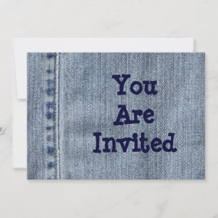 Westliche Party-Denim-Einladung Einladung